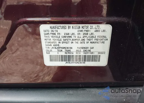 2016 Infiniti Qx50 z USA, uszkodzony, nr VIN JN1BJ0RPXGM236196